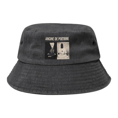 Street Angine De Poitrine Wearing Faces Band Bucket Hat