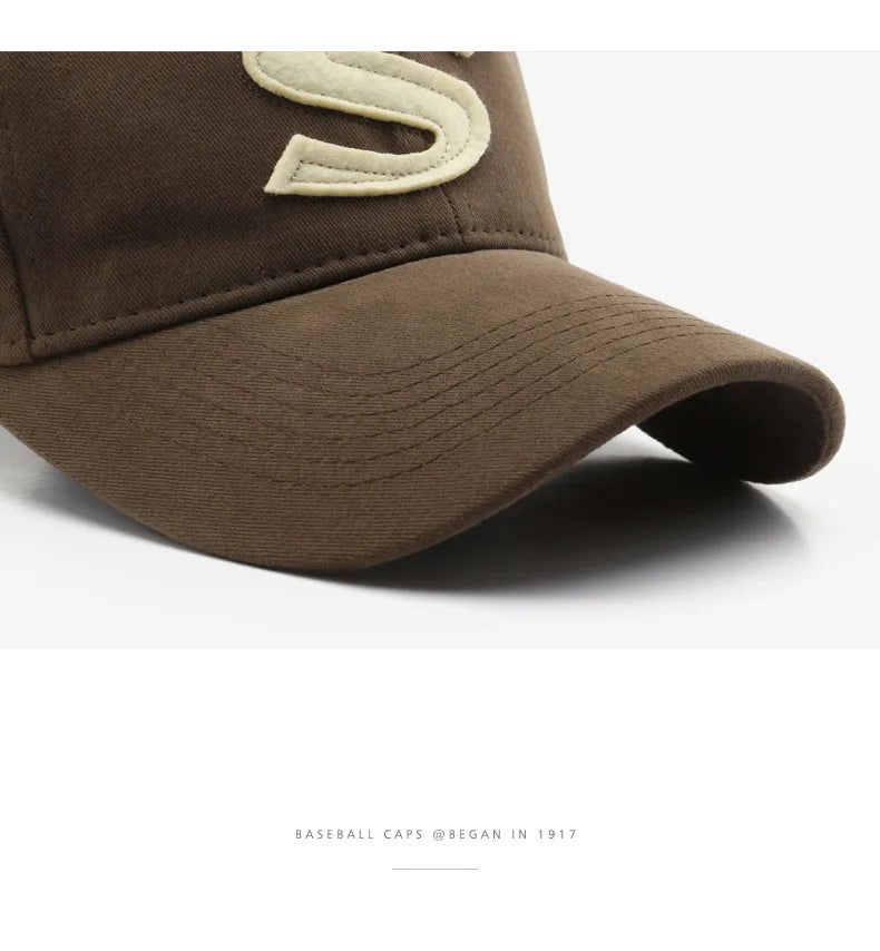 Baseball Cap S Letter Cap Sun Hat Spring Autumn Baseball Cap Breathable Outdoor Leisure Hats