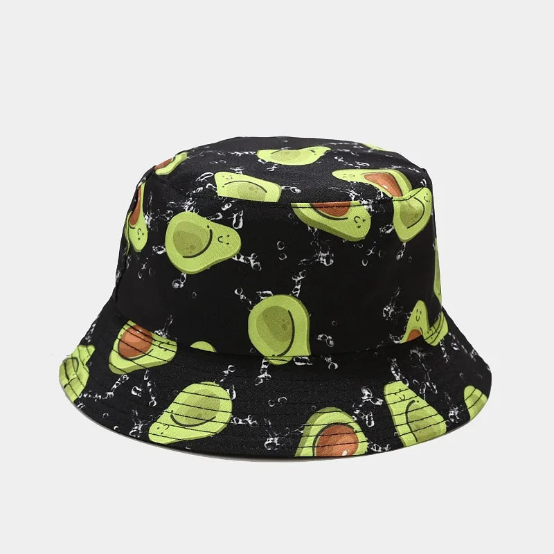 Creative Printed Fruit Pattern Bucket Cap