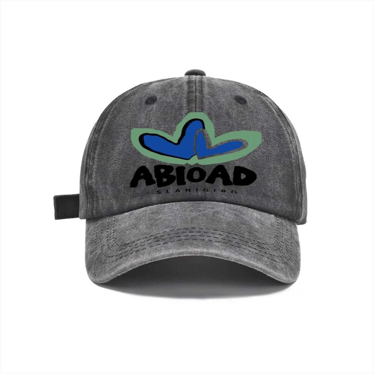 Vintage Washed Baseball Cap Unisex Distressed Abstract Graphic Embroidered Adjustable Hat