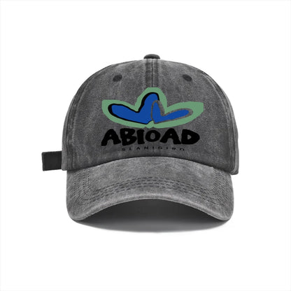 Vintage Washed Baseball Cap Unisex Distressed Abstract Graphic Embroidered Adjustable Hat