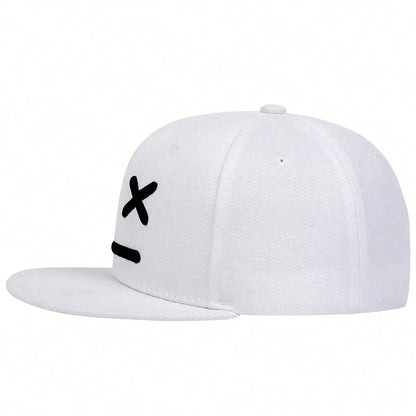 Unisex XX Smiling Face Embroidery Hip-Hop Hats