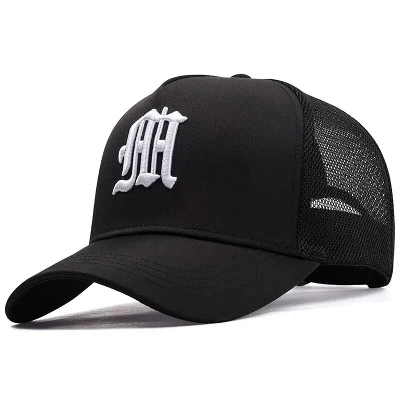 Hat Men's Summer Thin High Top Baseball Cap Tide Big Head Fence Mesh Breathable Cap