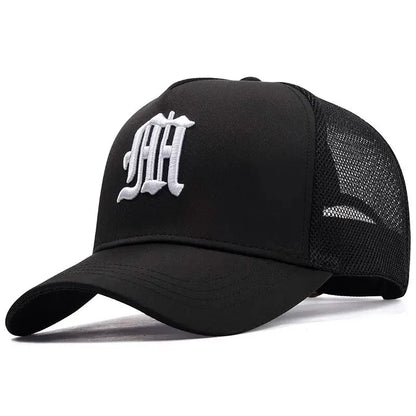 Hat Men's Summer Thin High Top Baseball Cap Tide Big Head Fence Mesh Breathable Cap