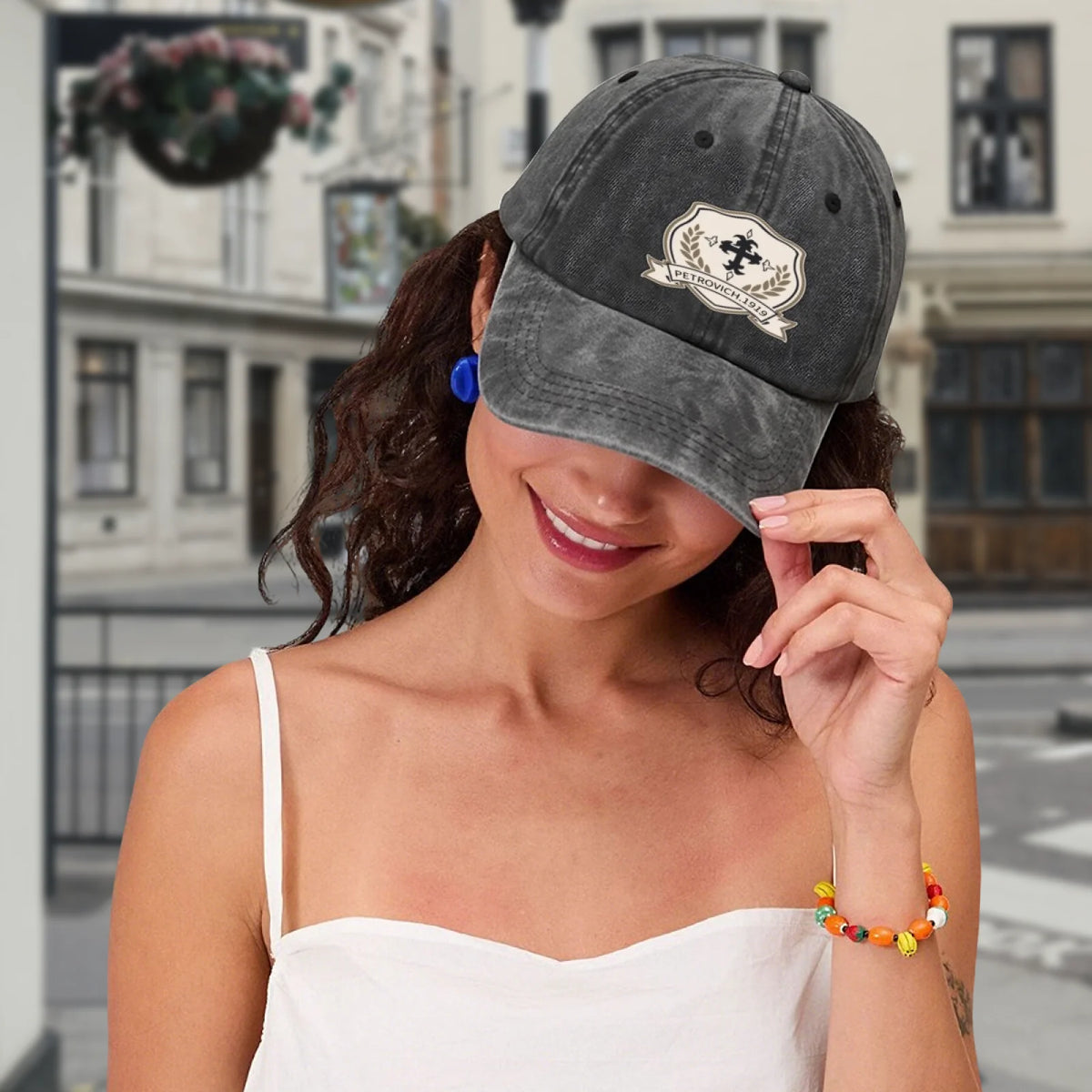 Retro Distressed Snapback Hat Unstructured Dad Hat Adjustable Unisex Streetwear Cap
