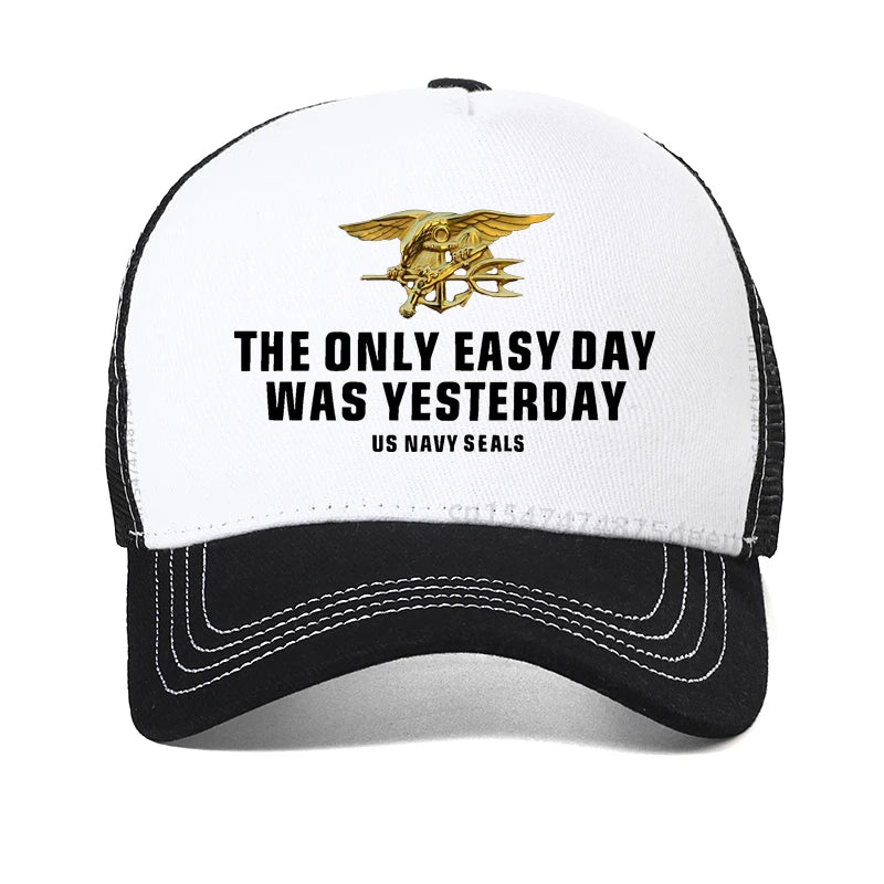 Navy Seals The Only Easy Day Was Yesterday Men Hat Baseball Cap Summer