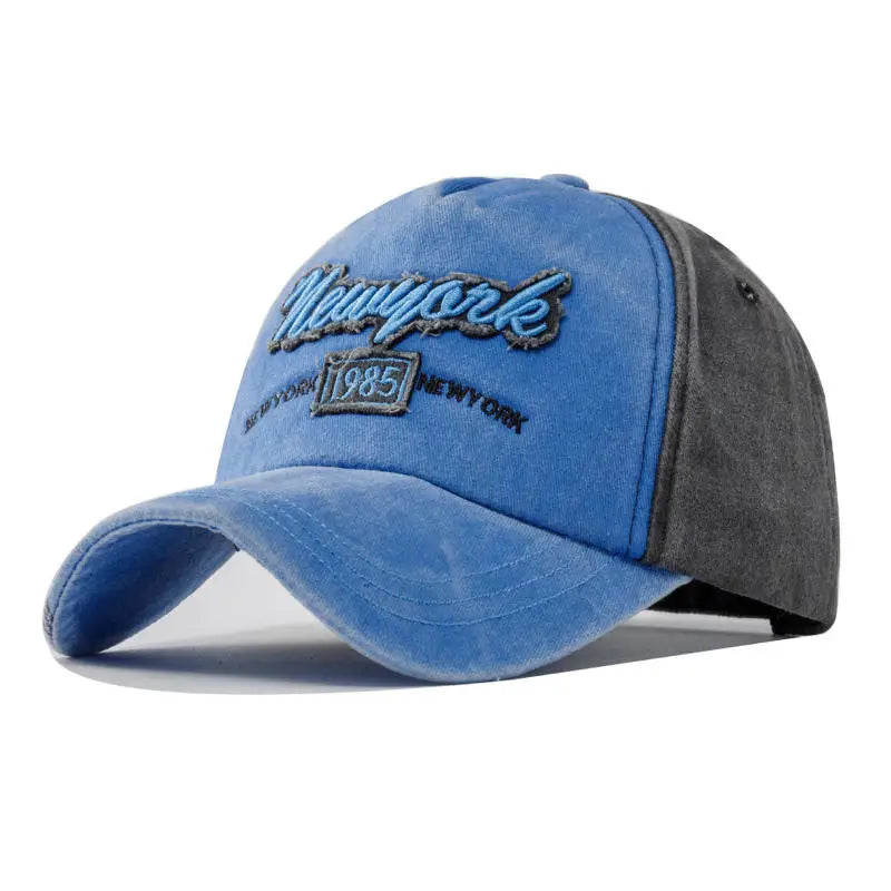 Vintage Washed Distressed Letter Embroidered Baseball Cap
