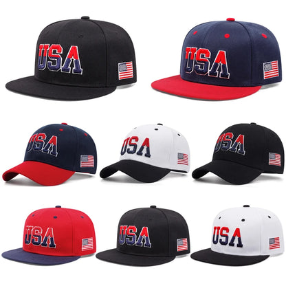 Fashion Fastball Cap Classic USA Embroidered American Flag Baseball Caps For Men Women