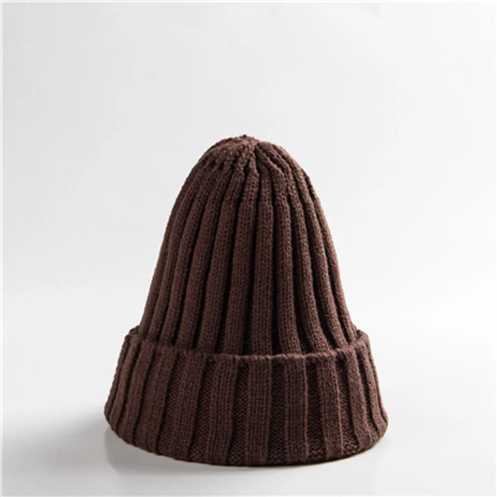 Knitted  Solid Edge Curl Colored Woolen Men's And Women's