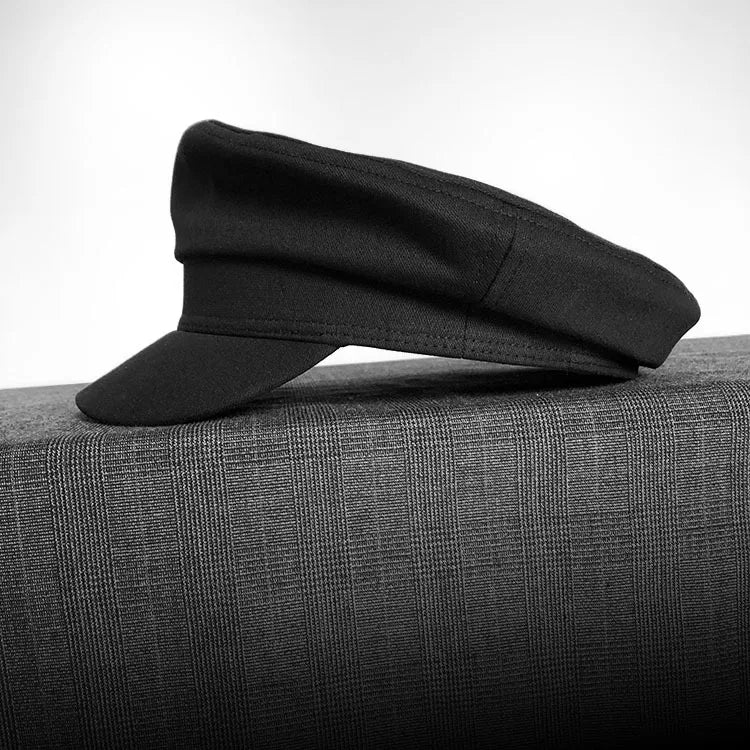 2025 Men's Nautical Peaked Cap - Vintage Flat Top Beret