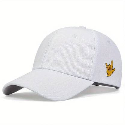 Unisex Side Finger Embroidery Baseball Caps Spring