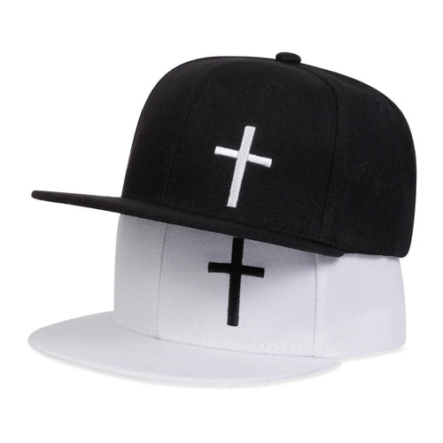 Unisex Cross Embroidery Hip-hop Hats Spring Autumn Outdoor