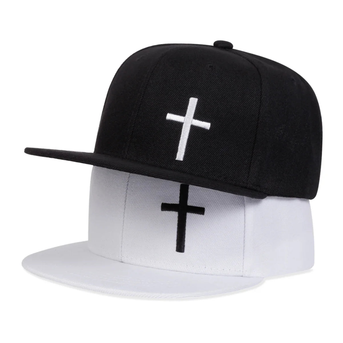 Unisex Cross Embroidery Hip-hop Hats Spring Autumn Outdoor