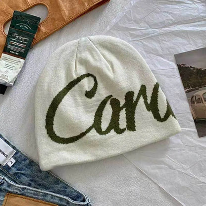 Hip Hop Letter Knitting Cap Hat Y2k Cold Cap Outdoor