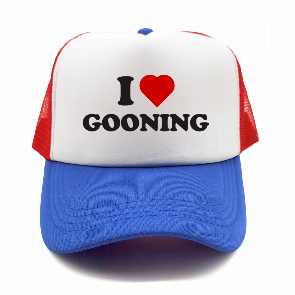 Funny I Love Gooning Baseball Caps Cool Summer Men Mesh