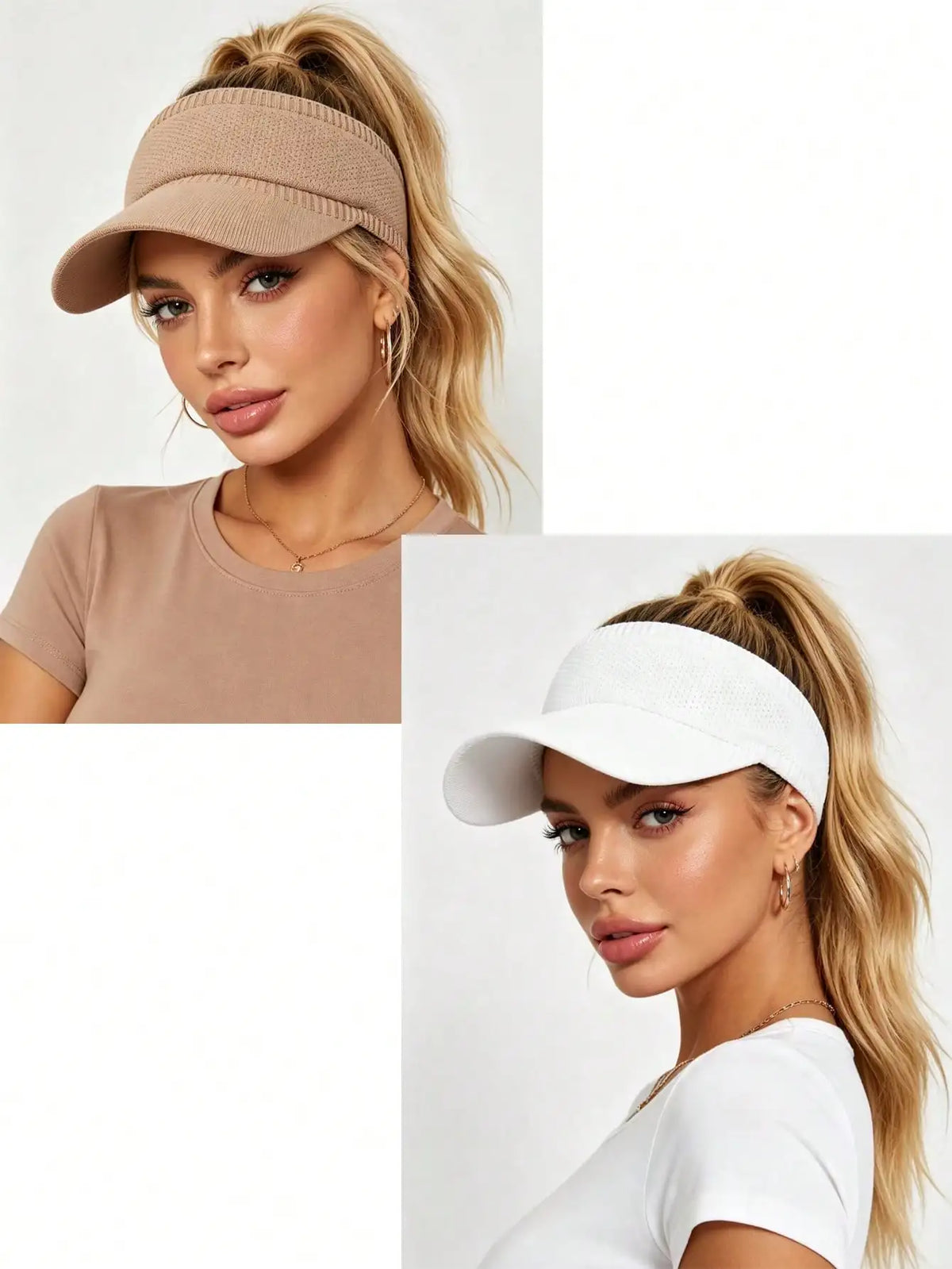 Women Summer Retro Y2K Beach Sun Hat-UV Protection Ponytail Sun Hats