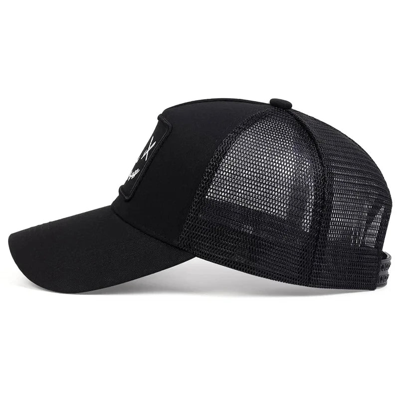 Unisex Baseball Cap Smile Face Patch Pattern Caps Men Women Summer