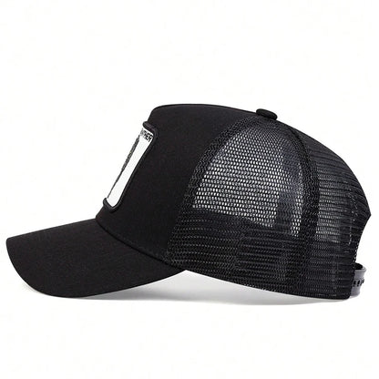 Unisex Leopard Embroidery Baseball Net Caps Spring and Summer