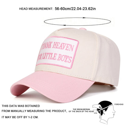 Unisex Thank Heaven Letter Embroidery Baseball Caps Spring Autumn