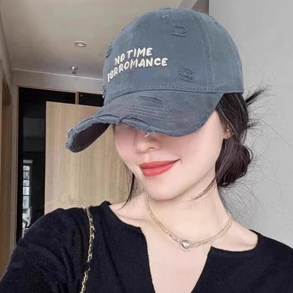 Hat Women's Spring And Summer Baseball Cap Small Fresh Fashion Contrast Color Peaked Cap Mountaineering Hat
