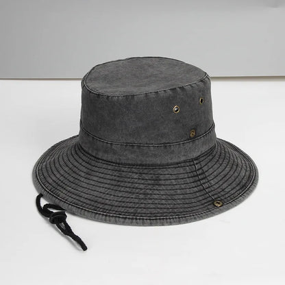 Dad Summer Outdoor Fishing Sun Cap Women Beach Wide Bucket Hat Male Camping