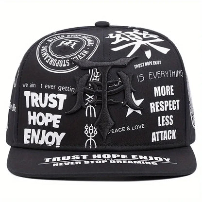 Fashionable Creative Baseball Hat T Graffiti Embroidery Street Hip Hop Hat
