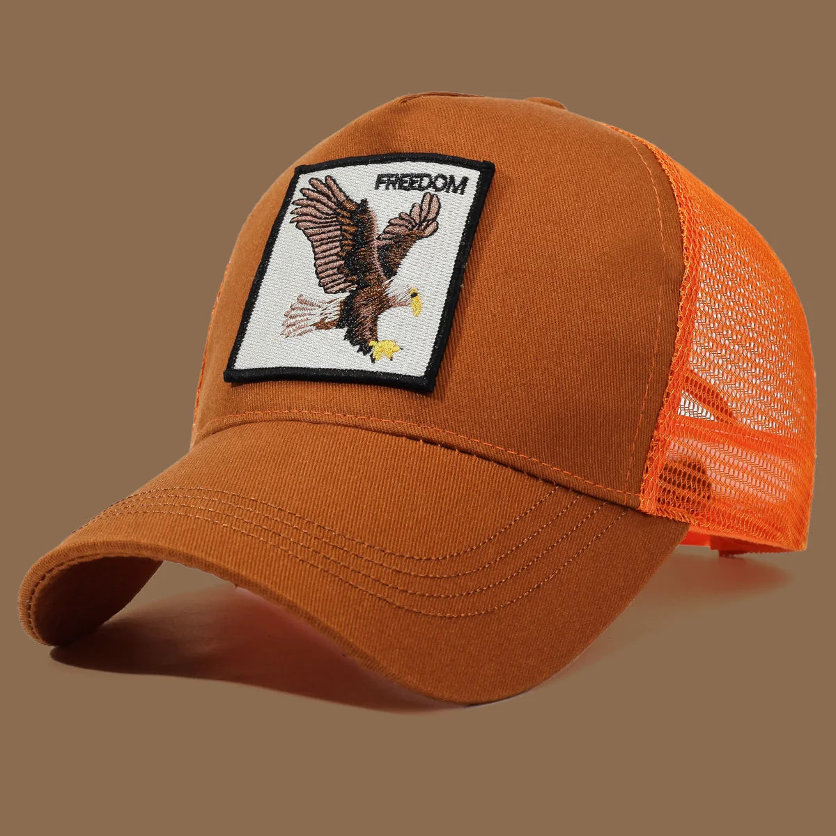 Unisex Trucker Cap with Eagle Embroidery & Applique - Suitable for Daily Casual Wear
