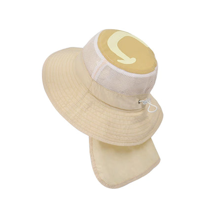 1147 Summer Boys and Girls Sunshade Hat Large brim Sunshade Shawl Breathable Fishing Hat