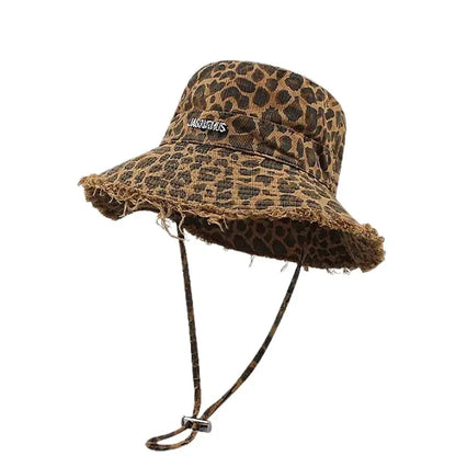 100% Cotton Washed Frayed Edge Bucket Hat