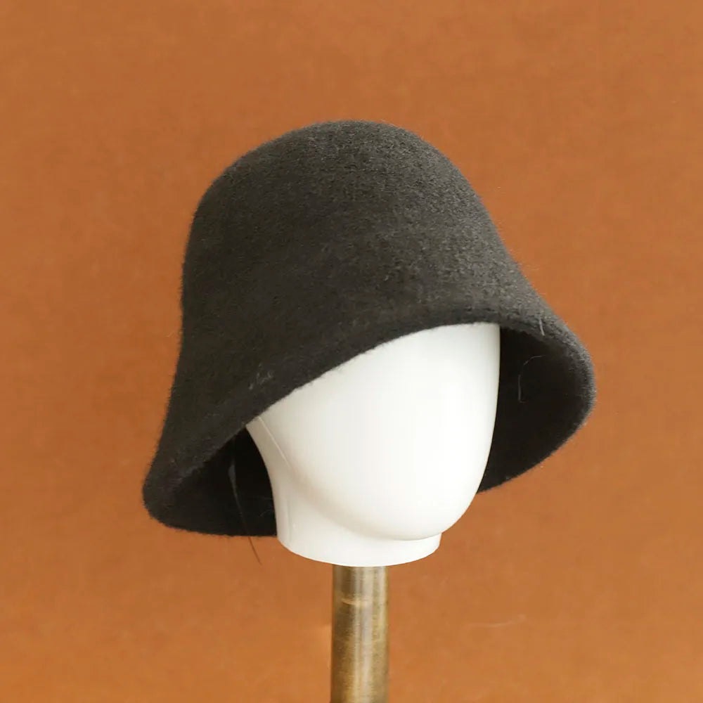 2026 New Y2K Autumn Winter Wool Bucket Hat Women