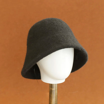 2026 New Y2K Autumn Winter Wool Bucket Hat Women