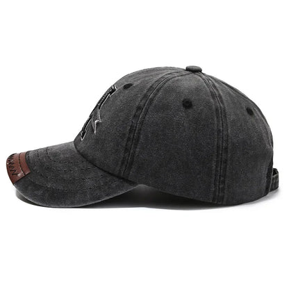 Unisex Baseball Cap M Letter Embroidery Dad Hat Women Men Outdoor Washed Cotton Cap