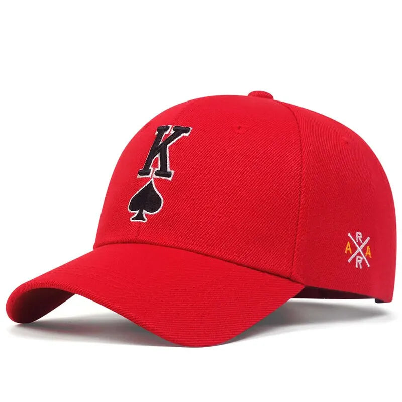Fashion Poker K Letter Embroidery Hip-Hop Hats Outdoor