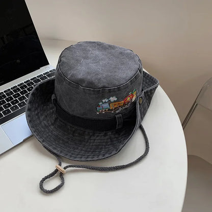 Retro Washed Cotton Fisherman Caps for Women