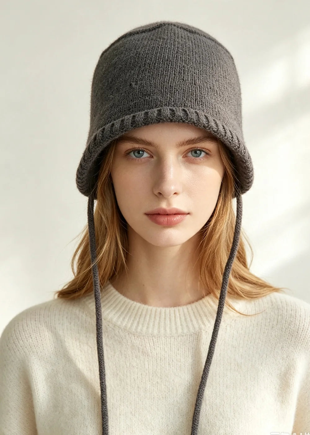 2026 New Cashmere Wool Bucket Hat Thick Women