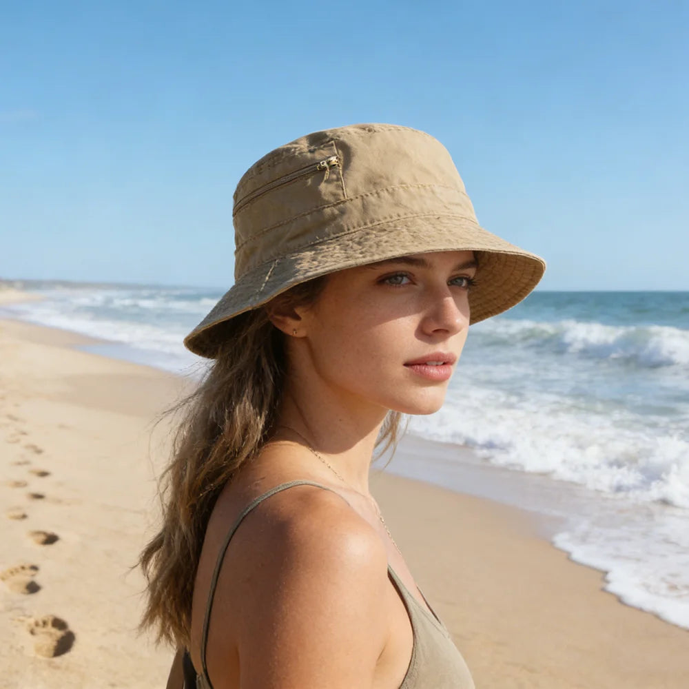 Spring Summer Washed Cotton Mesh Breathable Bucket Hats