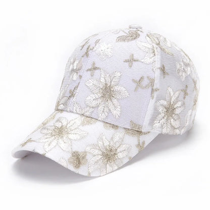 Elegant Breathable Floral Lace Baseball Cap