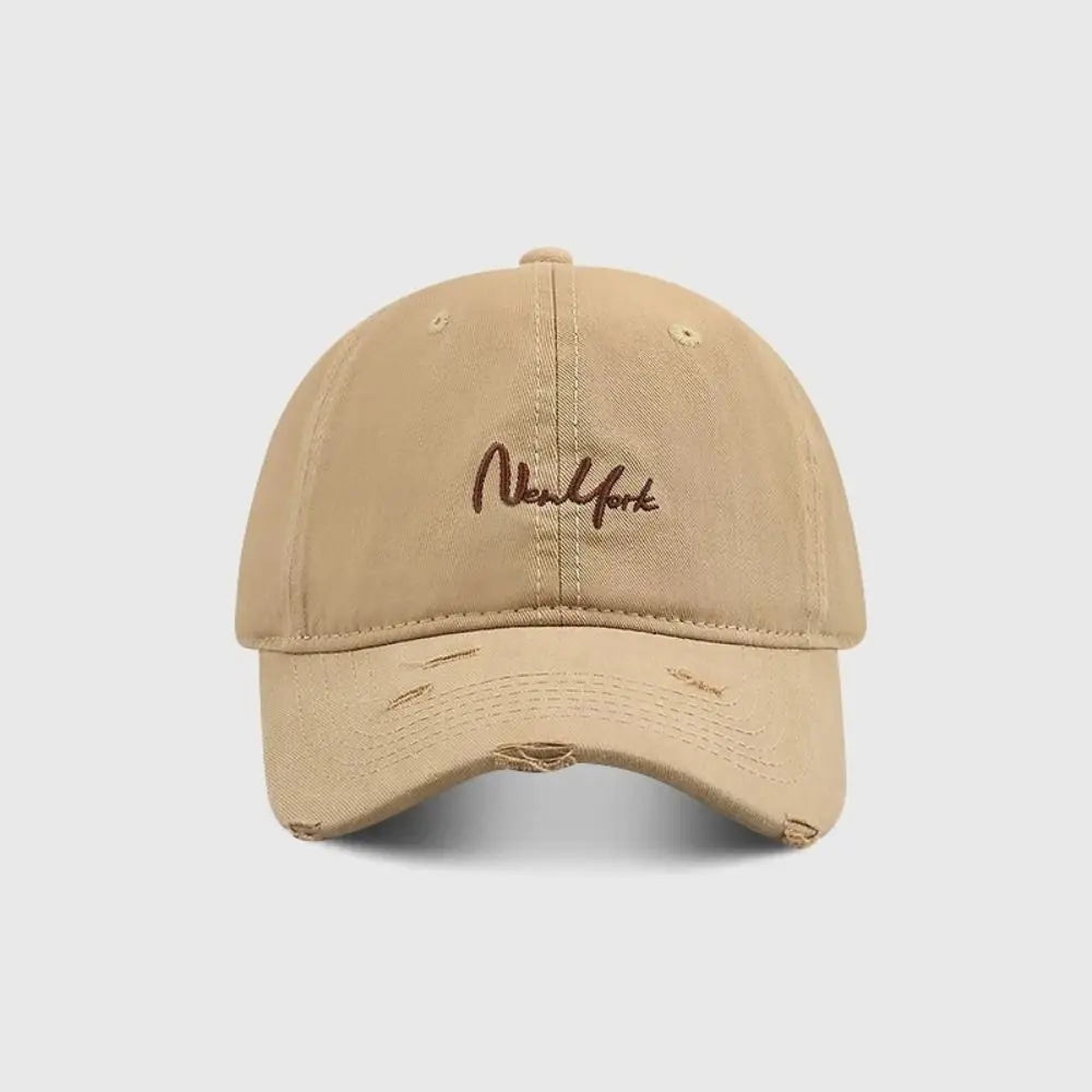 Adjustable New York Baseball Cap Cotton Deep Crown Dad Hat