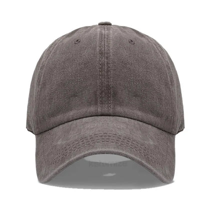 Custom Text Logo Embroidery Vintage Washed Cotton Baseball Cap