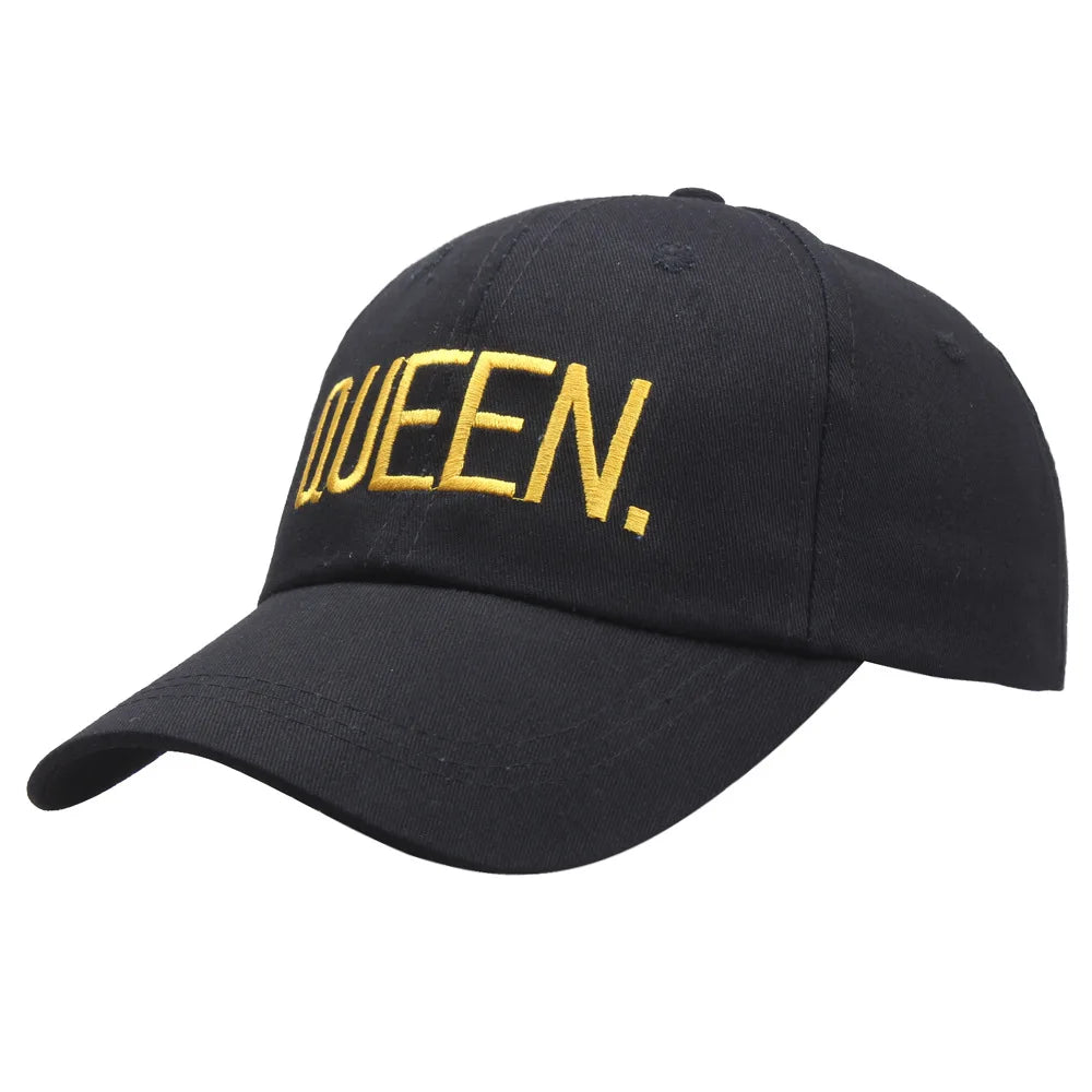 Women's Letter Embroidered Baseball Cap King and Queen