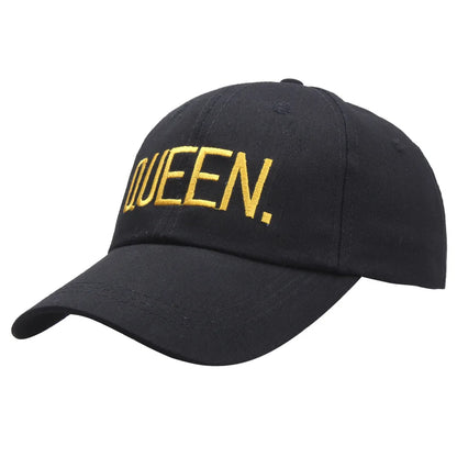 Women's Letter Embroidered Baseball Cap King and Queen
