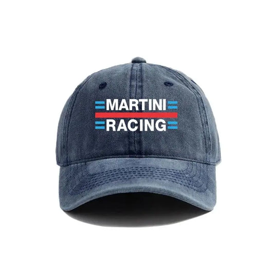 Martini Racing Baseball Caps Distressed Hats Cap Men Women Retro