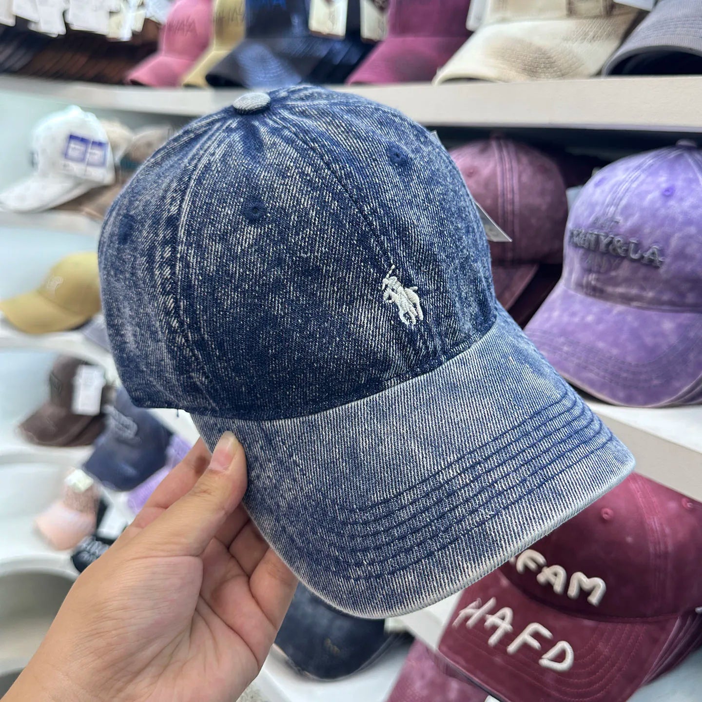 Hat Women's Four Seasons Denim Washed Old Soft Top Baseball Cap