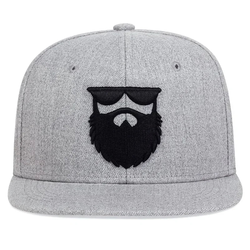 Unisex Beard Old Men Embroidery Hip-Hop Hats