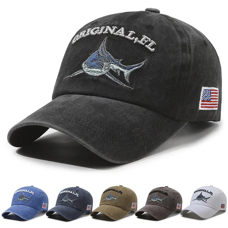 Vintage Washed Cotton Baseball Cap Men Women