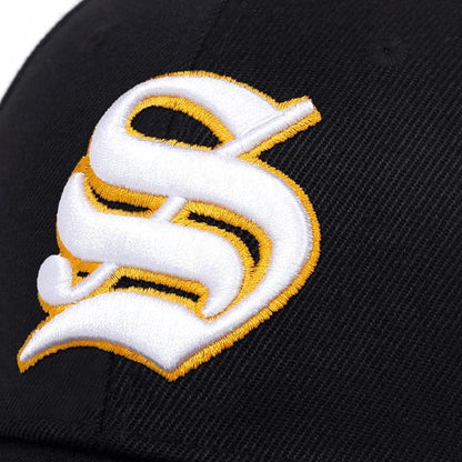 Unisex S Letter Side Tiger Embroidery Baseball Caps