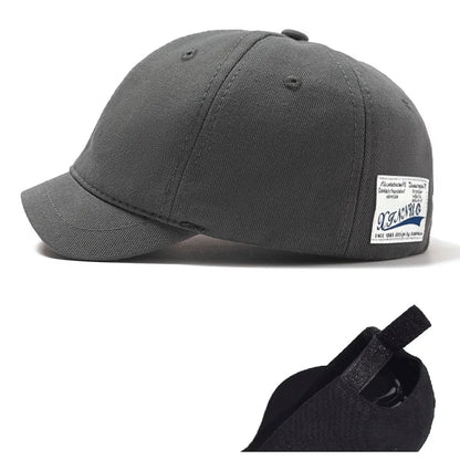 Big Head Hat Back Closed 5cm Short Brim Baseball Cap
