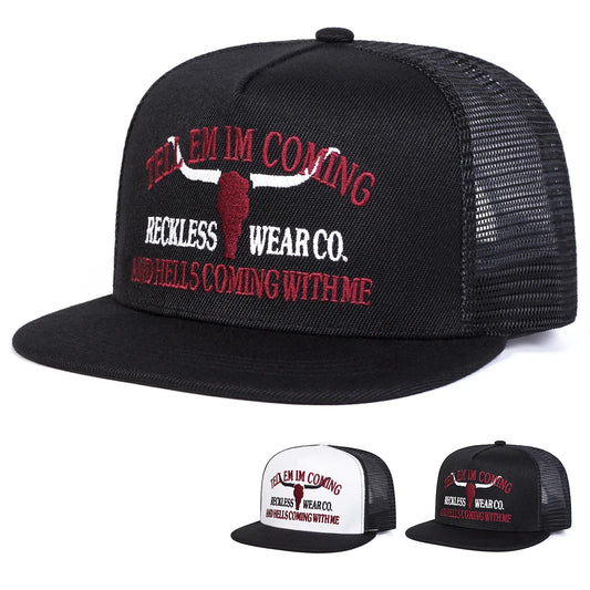 Unisex Reckless Wearco Letter Embroidery Hip-hop Net Hats Spring Summer