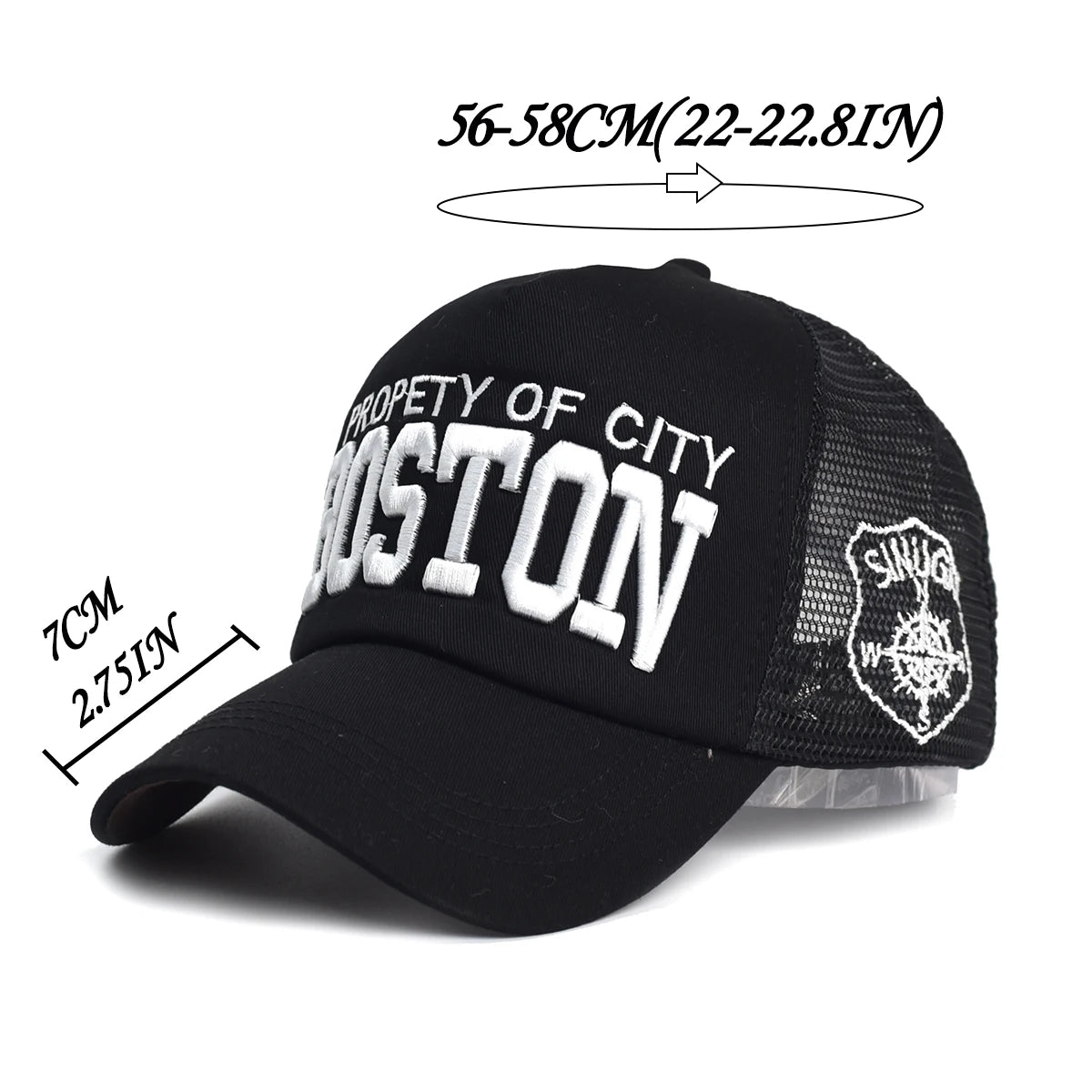 Summer Men Mesh Baseball Cap Outdoor Sport Letter Snapback Hat