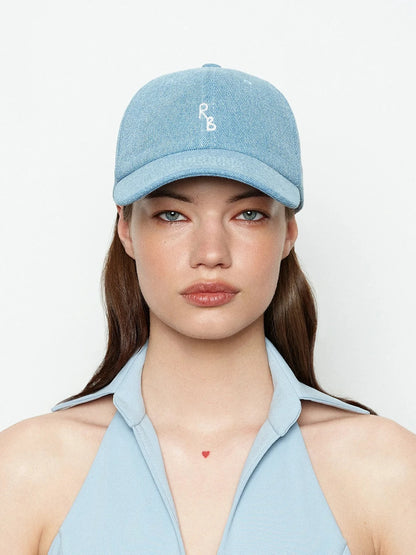 Top Quality Embroidered Letter Washed Denim Baseball Cap